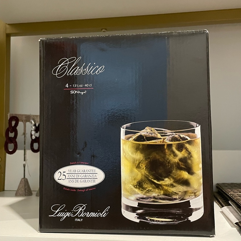 Luigi Bormioli Classico Glass Set of 4 (13.5oz)  - Brand New in Box